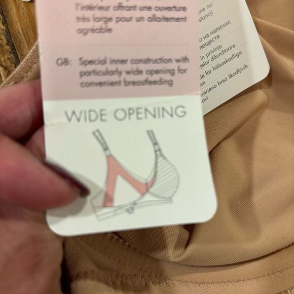 Anita Nursing Bra Beige 5068.722 Wide Opening No Harmful Substances 36G NWT - Picture 12 of 13
